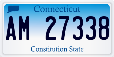 CT license plate AM27338