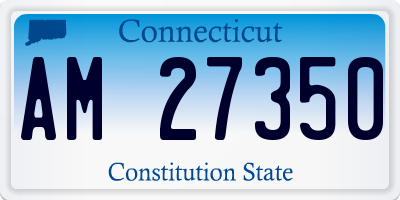 CT license plate AM27350