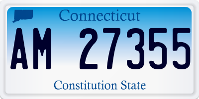 CT license plate AM27355