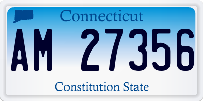 CT license plate AM27356