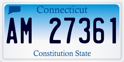 CT license plate AM27361