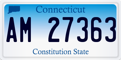 CT license plate AM27363