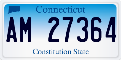 CT license plate AM27364