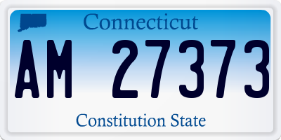 CT license plate AM27373