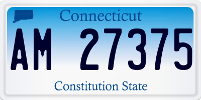 CT license plate AM27375