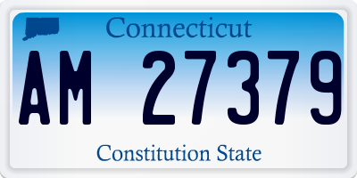 CT license plate AM27379