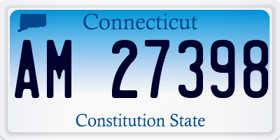 CT license plate AM27398