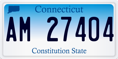 CT license plate AM27404