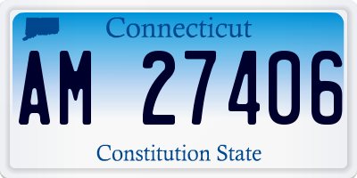 CT license plate AM27406