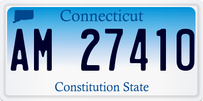 CT license plate AM27410