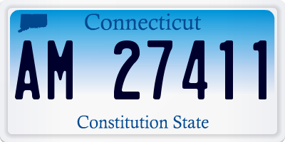CT license plate AM27411