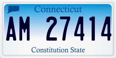 CT license plate AM27414