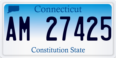 CT license plate AM27425