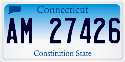 CT license plate AM27426