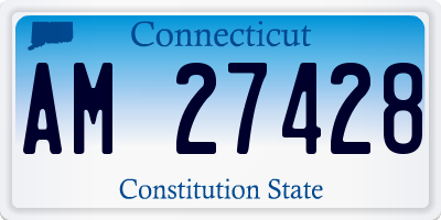 CT license plate AM27428