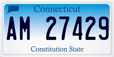 CT license plate AM27429