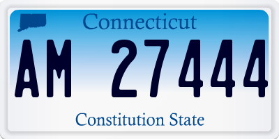 CT license plate AM27444