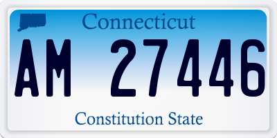 CT license plate AM27446
