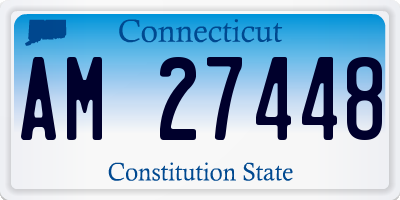 CT license plate AM27448