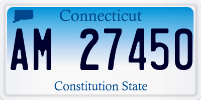 CT license plate AM27450