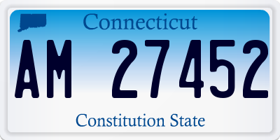 CT license plate AM27452