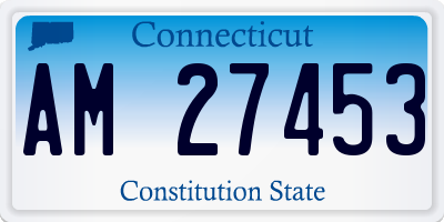 CT license plate AM27453