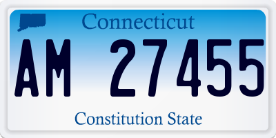 CT license plate AM27455