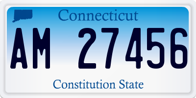 CT license plate AM27456