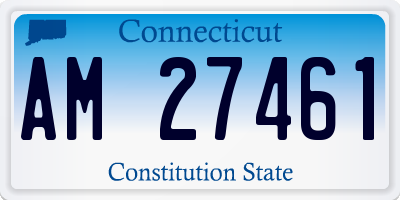 CT license plate AM27461
