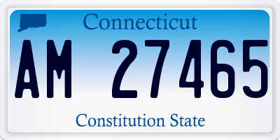 CT license plate AM27465