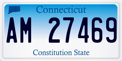 CT license plate AM27469