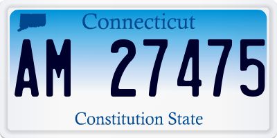 CT license plate AM27475