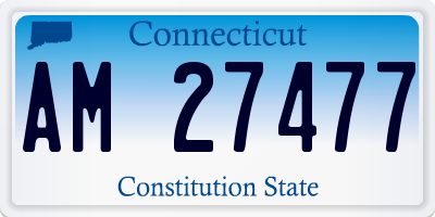 CT license plate AM27477