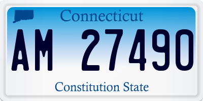 CT license plate AM27490