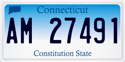 CT license plate AM27491
