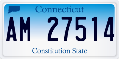 CT license plate AM27514