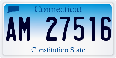 CT license plate AM27516