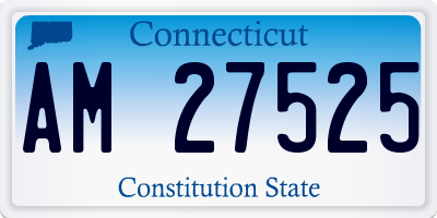 CT license plate AM27525