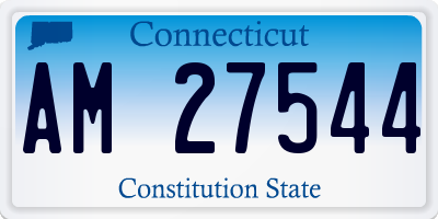 CT license plate AM27544