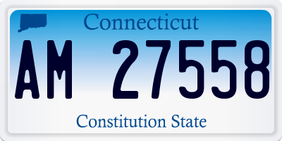 CT license plate AM27558