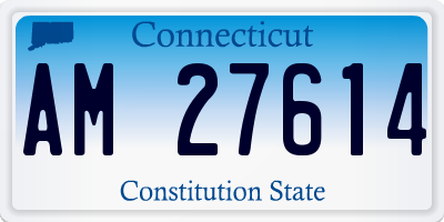 CT license plate AM27614
