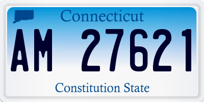 CT license plate AM27621