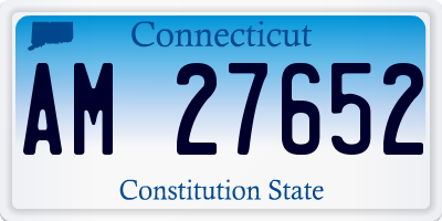CT license plate AM27652