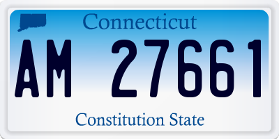 CT license plate AM27661