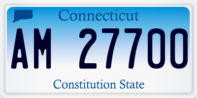 CT license plate AM27700