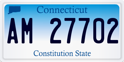 CT license plate AM27702