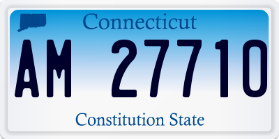 CT license plate AM27710