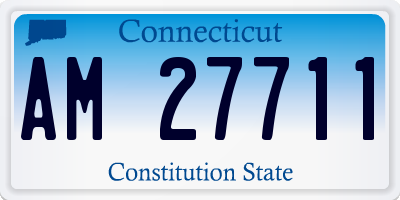 CT license plate AM27711