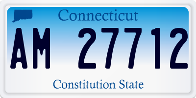 CT license plate AM27712