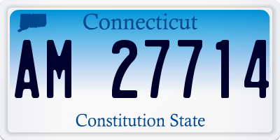 CT license plate AM27714